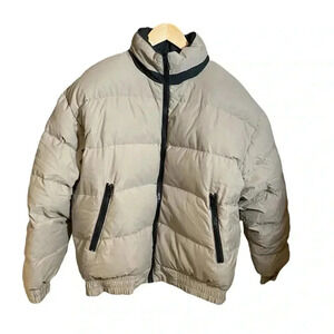 Micordown by Boston Traders Jacket Puffer Lightweight Beige Warm Winter